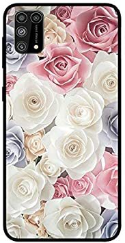 Theodor - Samsung Galaxy M31 Case Cover Multicolour Roses Flexible Silicone Cover