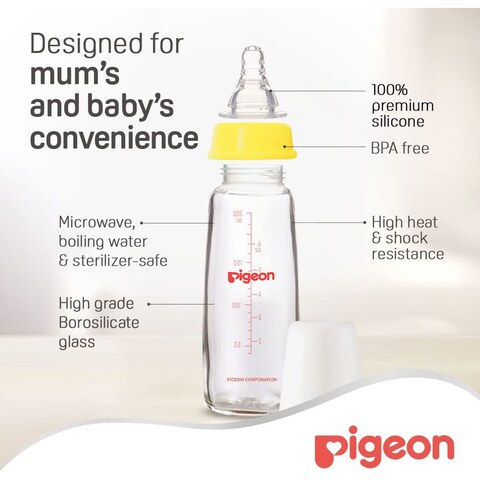 Pigeon Glass Nursing Bottle A291 Clear 200ml