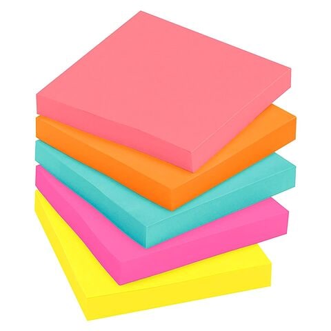 3M Post-it Cape Town Collection Sticky Note Pads Multicolour 100 PCS Pack of 5