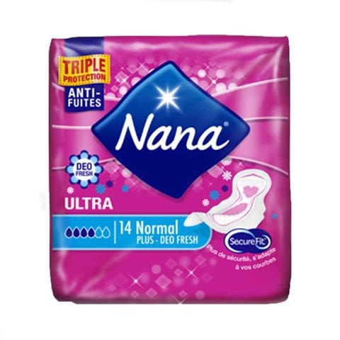 Nana Ultra Deo Fresh Sanitary Pads Normal 14 Count