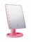 Adjustable LED Touch Screen Makeup Mirror Pink