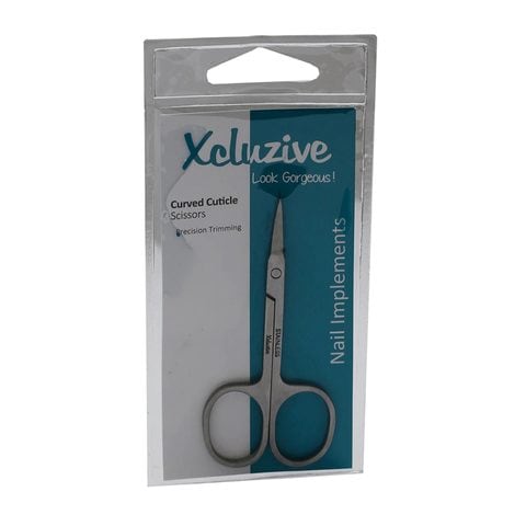 Xcluzive Curved Cuticle Scissor Silver