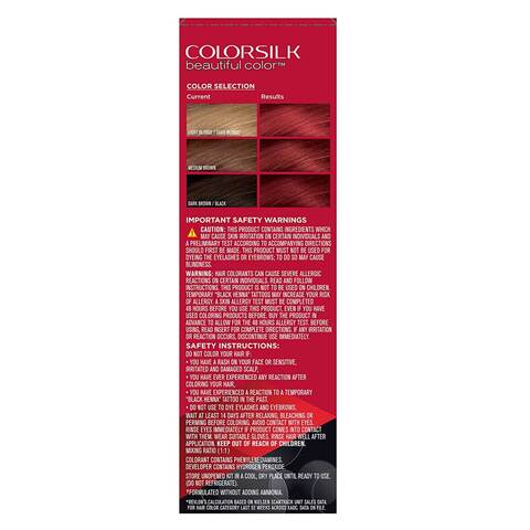 Buy Revlon Colorsilk Permanent 3D Hair Color 59.1ml 66 Cherry Red ...
