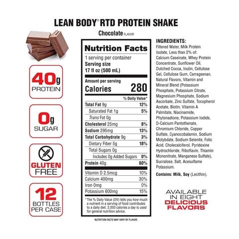 Labrada Lean Body Chocolate Flavoured Protein Shake 500ml