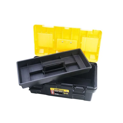Crownman Professional Heavyduty Plastic Toolbox 19&quot; - Yellow Black