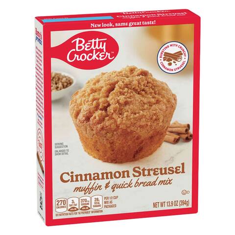 Betty Crocker Muffin And Quick Bread Mix Cinnamon Streusel 394 Gram