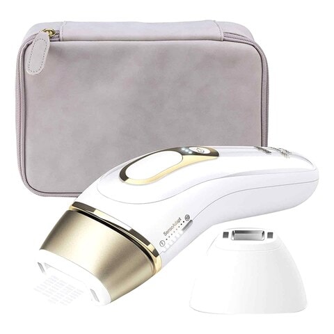 Buy Braun IPL Silk-Expert Pro 5 PL 5117 with Hair Removal System with 3 Extras Precision Head Venus Razor and Premium Pouch For Use On Body And Face 400000 Flashes in UAE