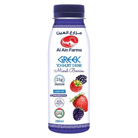 Al Ain Farms Greek Mixed Berries Yoghurt Drink 280ml