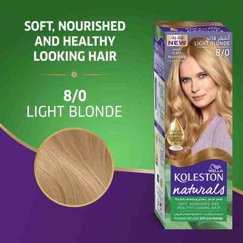 Wella Koleston Naturals Permanent Colour Cream 8.0 Light Blonde