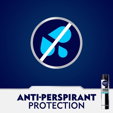 NIVEA MEN  Antiperspirant Spray for Men  Black &amp; White Invisible Protection Fresh 200ml