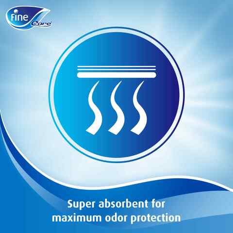 Fine Care Incontinence Unisex, Disposable and Highly Absorbent, Size Medium, Waist (75 - 110 cm), Pack of 11 Adult Diapers