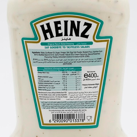 Heinz Original Ranch Salad Dressing 400ml