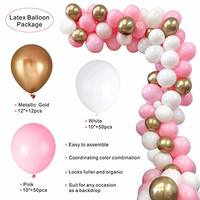 Balloon Garland Arch Kit 16Ft Long 112pcs Pink White Gold Balloons Pack for Girl Birthday Baby Shower Bachelorette Party Centerpiece Backdrop Background Decorations?