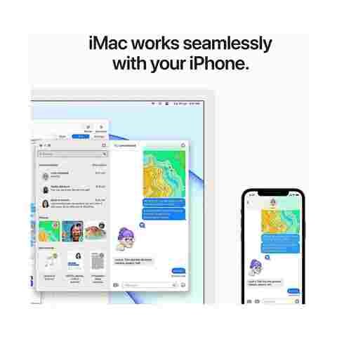 Apple iMac MGPJ3AB/A with 24-inch Retina 4.5K display, M1&nbsp;chip with 8‑core CPU and 8‑core GPU,8GB RAM, 512GB SSD, Green English Arabic Keyboard (Plus Extra Supplier&#39;s Delivery Charge Outside Doha)