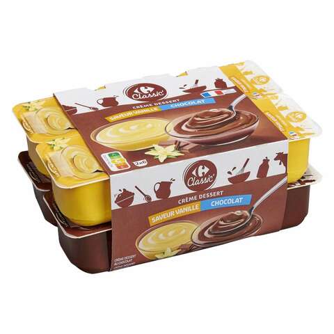 Carrefour Vanilla Chocolate Pudding 125g Pack of 12