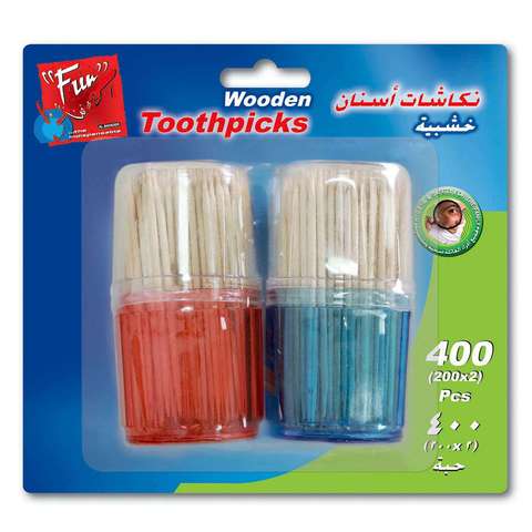 Fun Wooden Toothpicks Beige 200 PCS Pack of 2