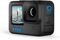 GoPro HERO10 Black - Waterproof Action Camera with Front LCD and Touch Rear Screens, 5.3K60 Ultra HD Video, 23MP Photos, 1080p Live Streaming, Webcam, Stabilization