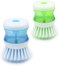 Dish Washing Brush Pan with Washing Up Liquid Soap Dispenser Kitchen