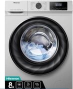 Buy Hisense 8Kg Front Loading Washing Machine, WF1Q8021BW, Silver (Installation Not Included) in Saudi Arabia