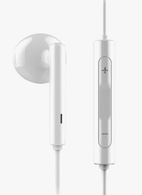 HUAWEI - AM115 Earphone 3.5mm In-Ear Earbud Headset Wired Controller Headphone for HUAWEI Smartphone White