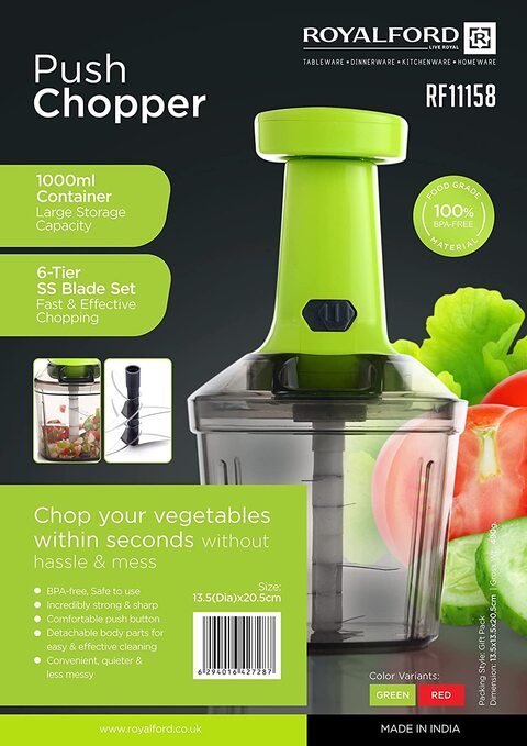 Buy Royalford Quick Chopper - Manual Chopper Stainless Steel