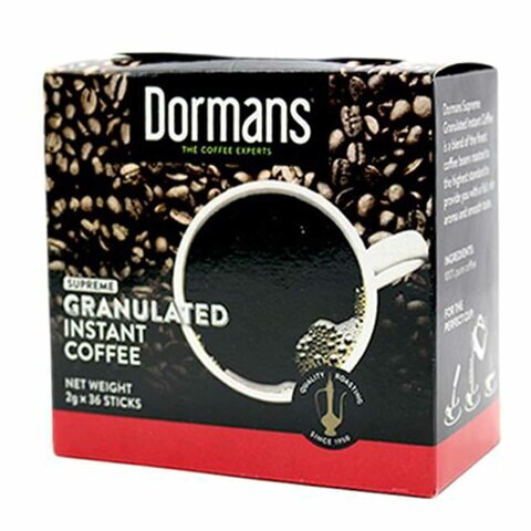 Dormans Supreme Granulated Instant Coffee Mix 2g x Pack of 36