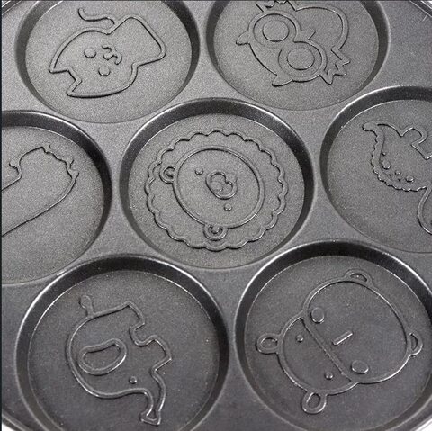 Pancake Pan Griddle with 7 Flapjack Animals Molds Non-stick Breakfast Pan  (blue)