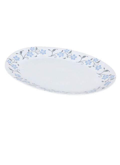Delcasa Ergonomic Design Quarter Plate White/Blue/Black 190millimeter