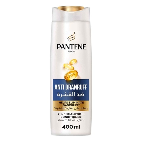 Buy Pantene Pro-V 2in1 Anti-Dandruff Shampoo + Conditioner 400ml in Saudi Arabia