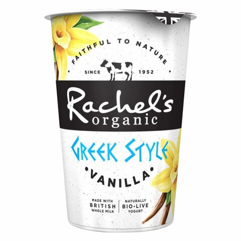 Rachel&#39;s Organic Greek Style Vanilla Yoghurt 450g