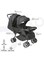 Moon Baby Pair Twin Front Seat Stroller With Removable Armrest Or Tray, Black