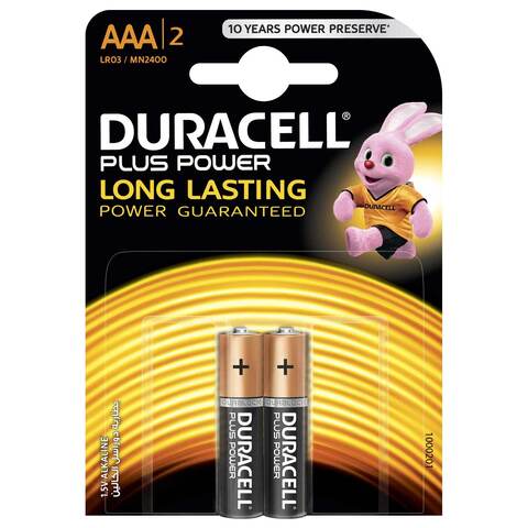 Duracell Plus Power Battery AAA Pack Of 2 Pieces