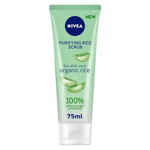 Nivea Face Purifying Rice Scrub With Organic Rice And Bio Aloe Vera For Combination Skin 75ml