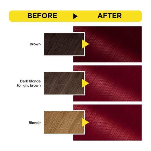 Garnier red deals hair dye