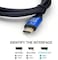 4K HDMI Cable, High Speed 18Gbps HDMI 2.0 Cable, 4K HDR, HDCP 2.2, 3D, 2160P, 1080P, Ethernet - Durable HDMI Cord 30AWG, Audio Return(ARC) Compatible UHD TV, Blu-ray, Xbox, PS4/3, Fire TV(1.5M)