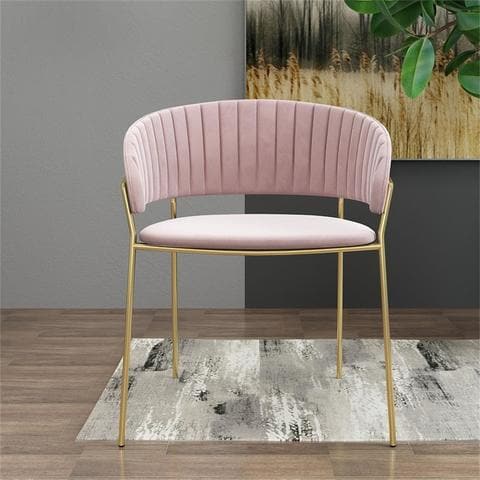 Gold and deals pink chair