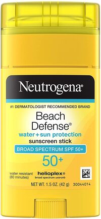 Neutrogena Beach Defense Sunscreen Stick With Broad Spectrum Spf 50+, Lightweight Water-Resistant Sunscreen With Oil-Free &amp; Paba-Free Formula, 1.5 Ounce (Pack Of 1)