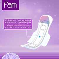 Fam Maxi Sanitary Pad Folded With Wings Night White 24 Pads