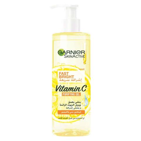 Buy Garnier Skinactive Fast Bright Vitamin C Purifying Gel Wash - 400 Ml in Egypt