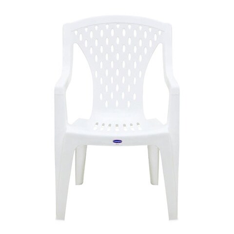 Cosmoplast Queen Outdoor Garden Chair IFOFAC007WH White 59x58x93cm