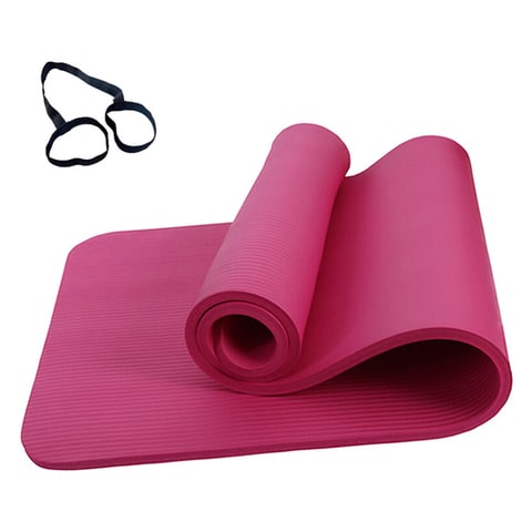 Decdeal - 72 * 24 Inches Yoga Mat Non-Slip 10mm Thicknness Exercise Mats  with Storage Band and Mesh Bag for Yoga Lovers Pregnant Women Kids Old  People