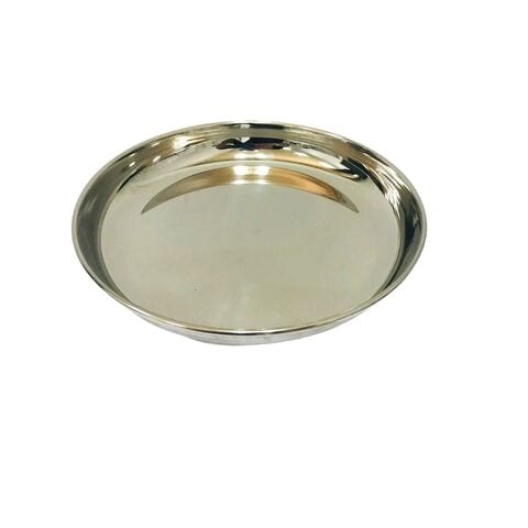 Falcon Stainless Steel Beeded Rice Plate Silver 21cm
