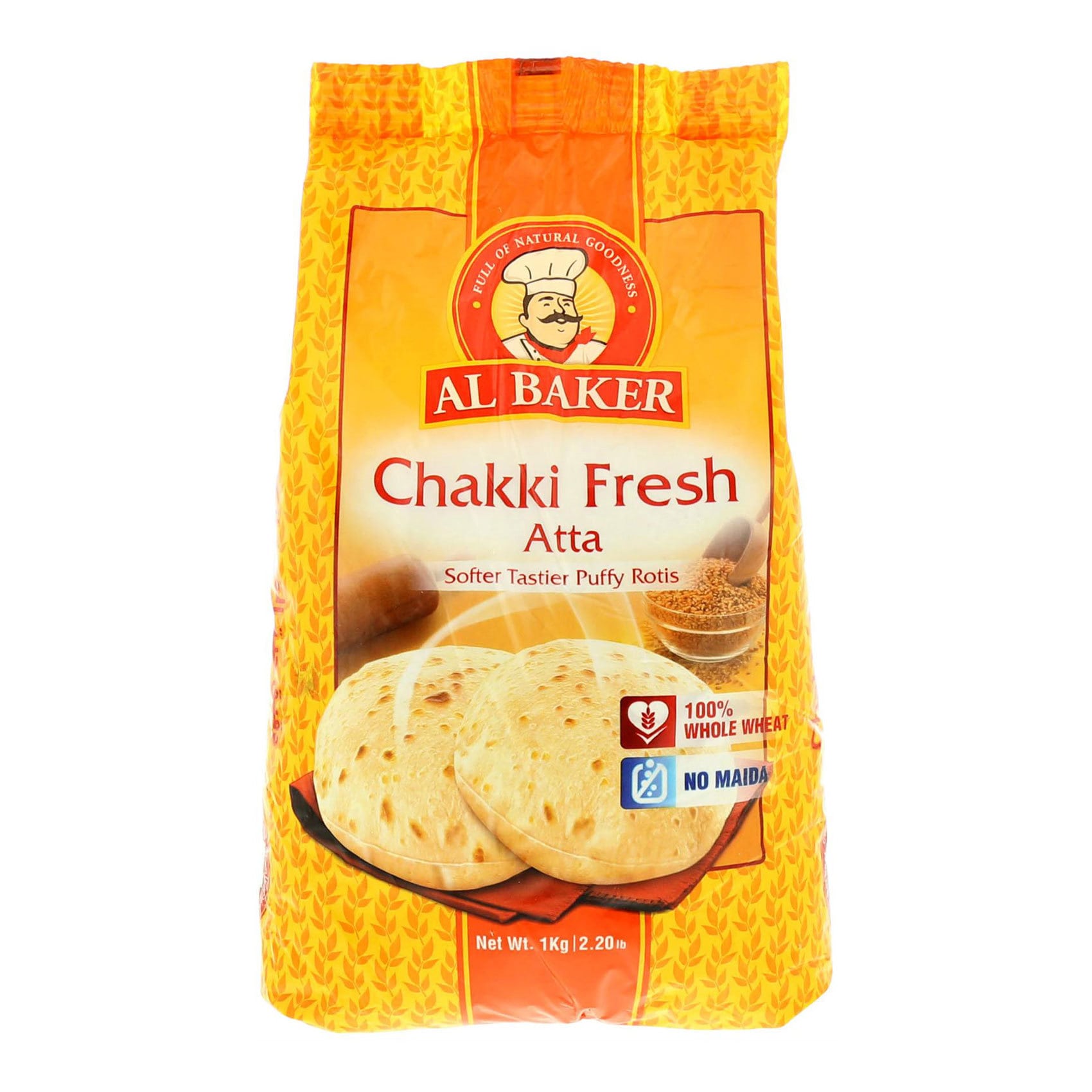 Buy Al Baker Chakki Fresh Atta 1kg Online - Shop Food Cupboard on ...