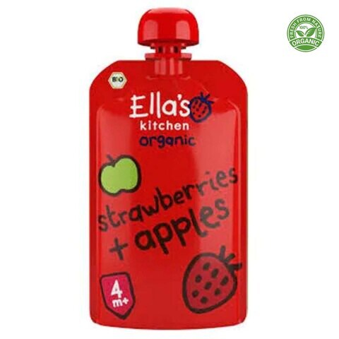 Ella&#39;s Kitchen Organic Strawberry And Apple Puree 120g