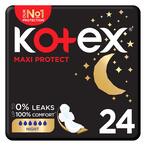 Buy Kotex Maxi Protect Thick Pads, Overnight Protection Sanitary Pads with Wings, 24 Sanitary Pads in Saudi Arabia