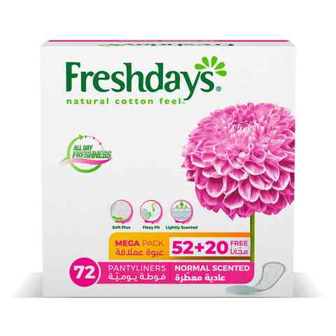 Freshdays Daily Liners  Normal Scented 72 pads