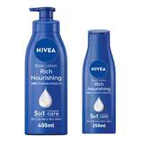NIVEA Body Lotion Moisturizer Nourishing Almond Oil &amp; Vitamin E 400ml + 250ml