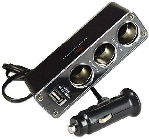 Generic 3 Way Multi Car Cigarette Socket Lighter Splitter Charger Dc ...