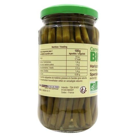 Carrefour Bio Extra Thin Green Beans 370ml