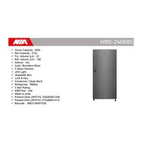 Haier Top Mount Refrigerator 213L HRD-2406BS Brushline Silver